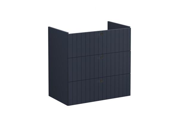VitrA Root Groove 80cm 3 Drawer Washbasin Unit - Matt Dark Blue